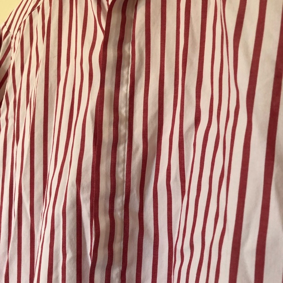 White and Red stripe button down - Picture 3 of 4